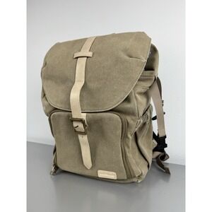 BAGSMART DSLR Camera Backpack Beige Anti Theft Waterproof With Rain Cover Bag